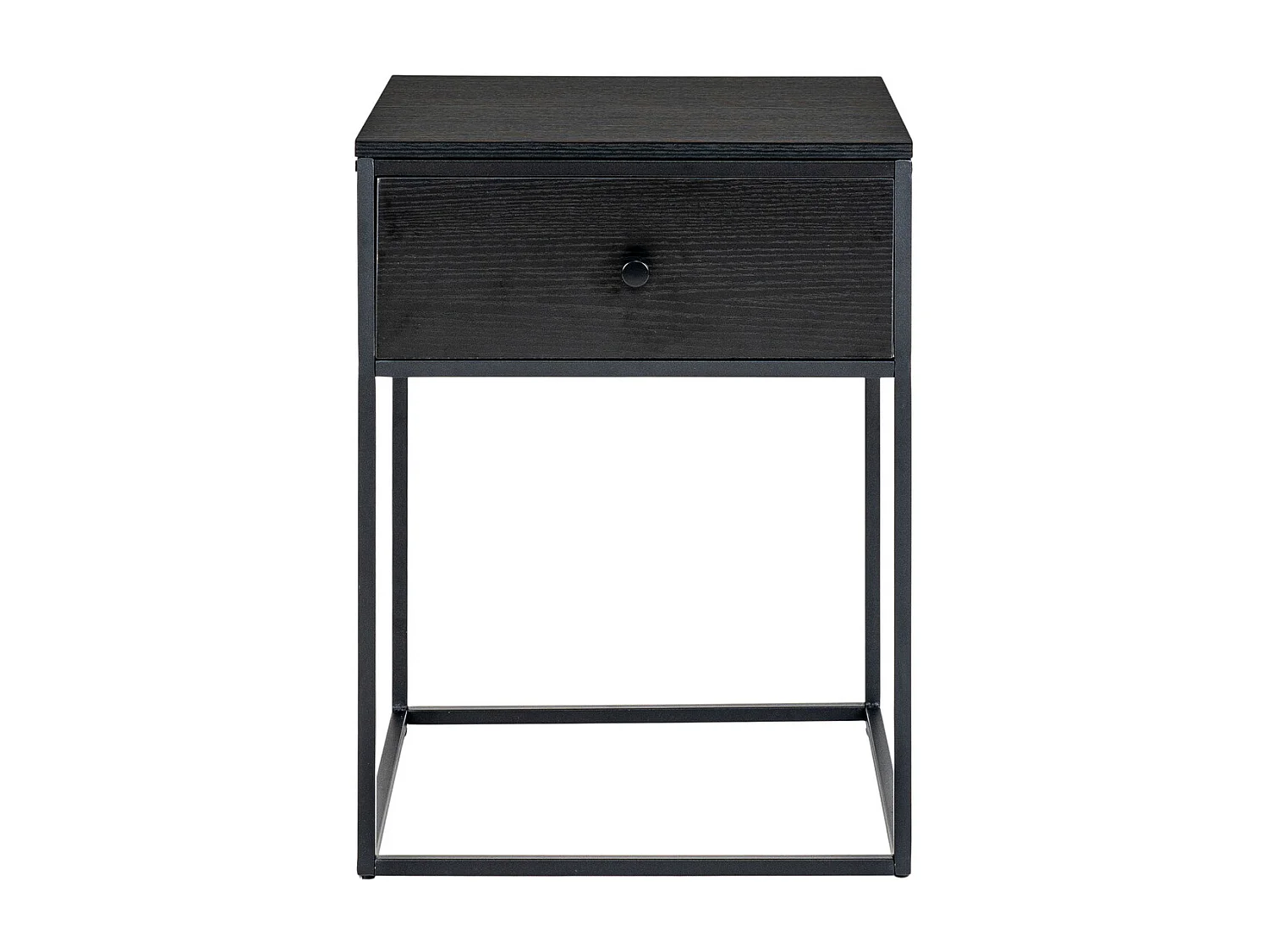 Table de Chevet Vita, Noir, 40x40x55 cm, Kendra Home