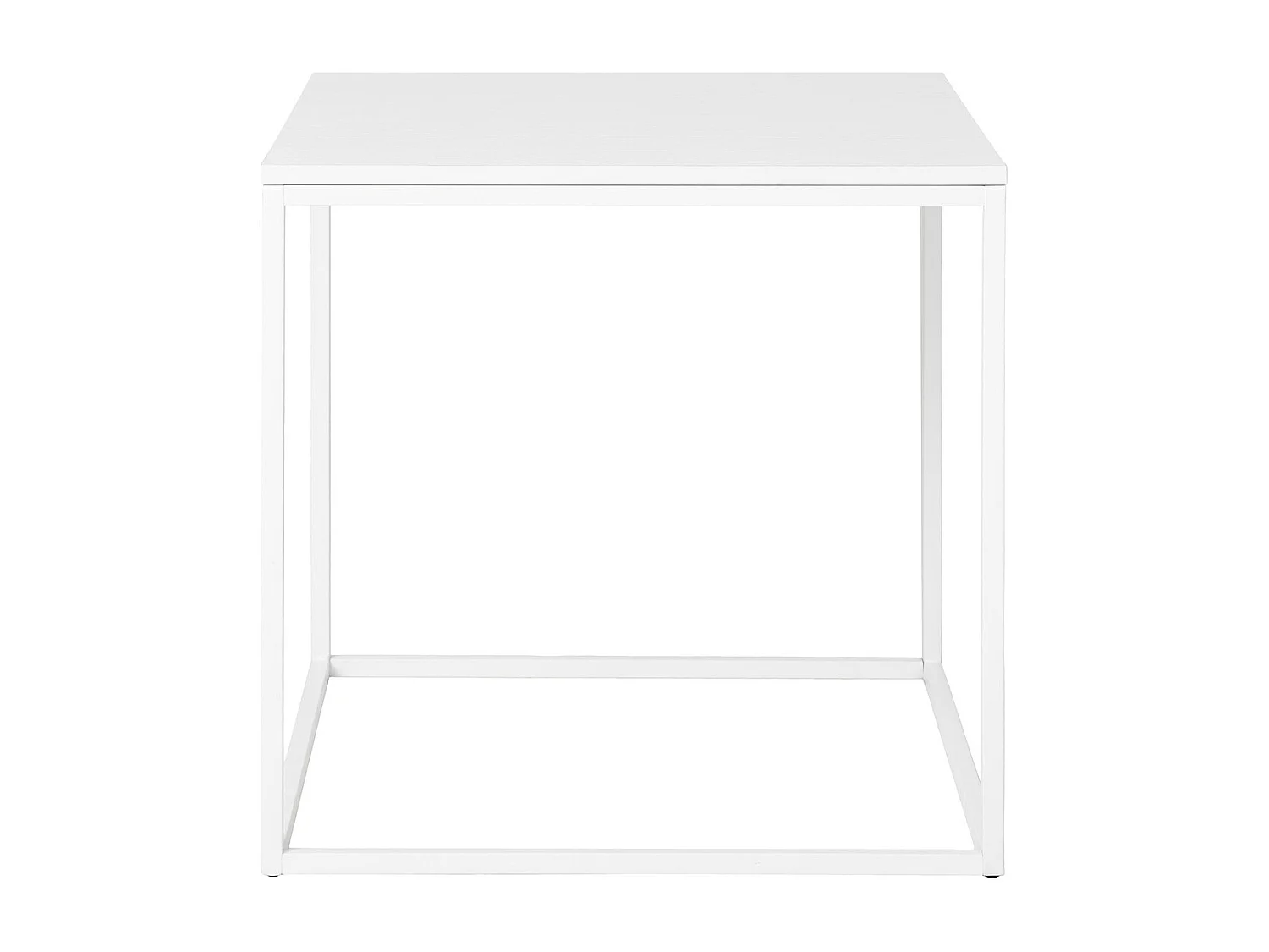 Table de Chevet Vita, Blanc, 45x45x45 cm, Kendra Home