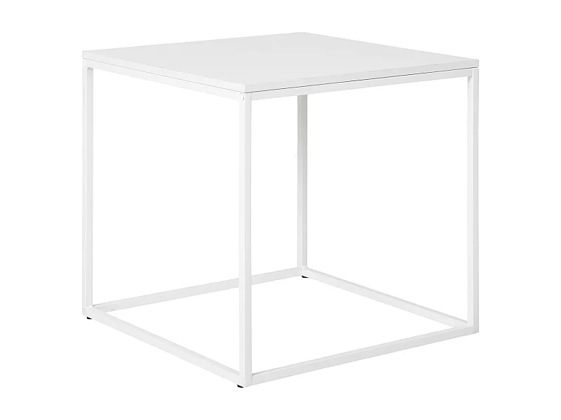 Table de Chevet Vita, Blanc, 45x45x45 cm, Kendra Home