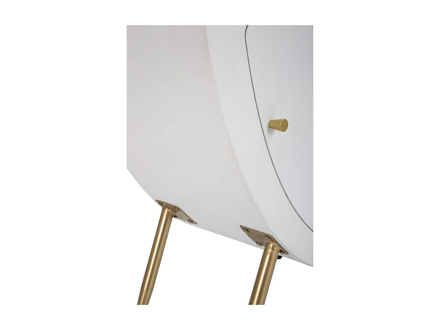 Table de Chevet VKH16, Blanc, 60x32x79 cm, Kendra Home