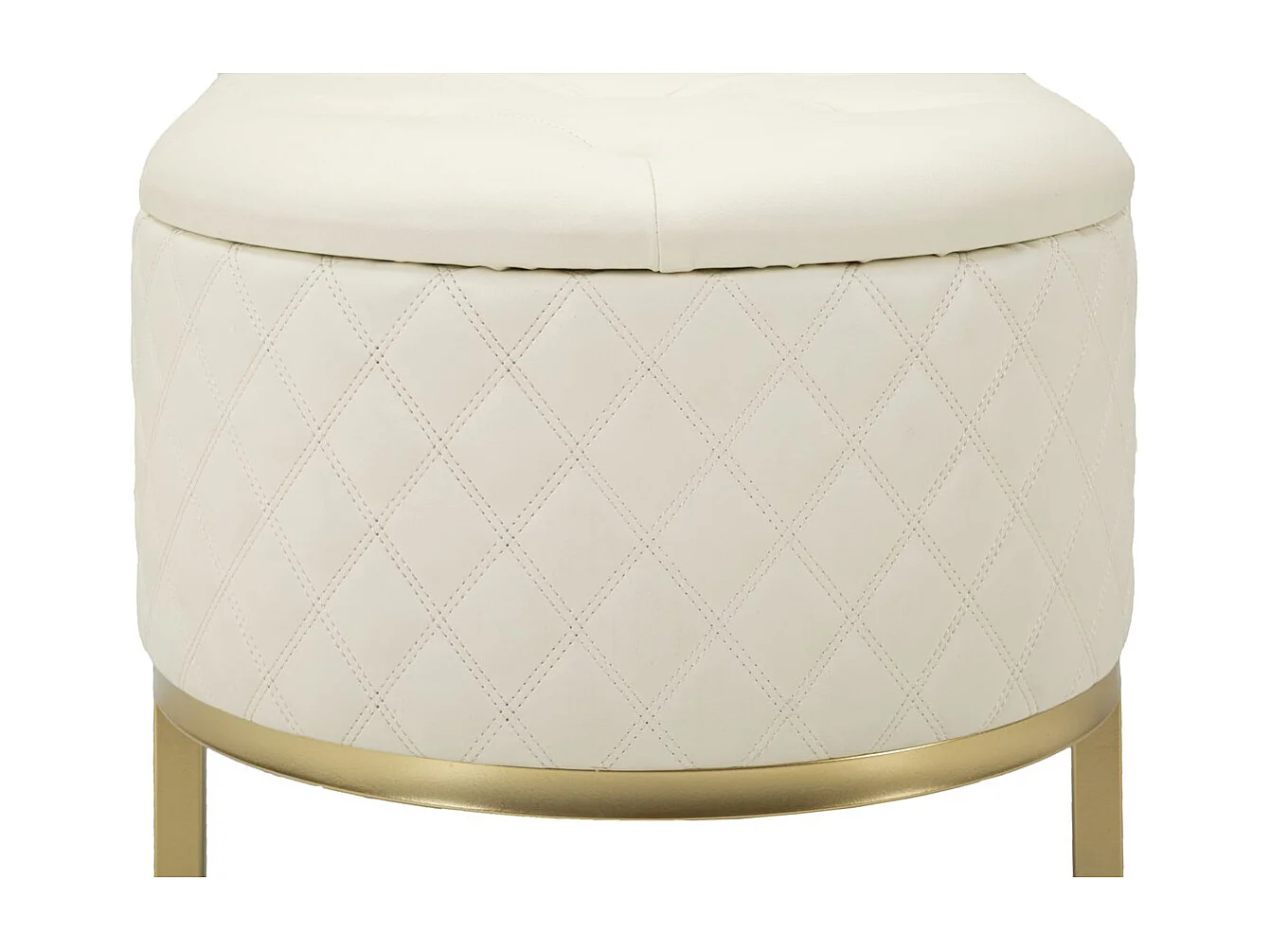 Bank met Opbergruimte VKH302, Wit, 120x40x43 cm, Kendra Home