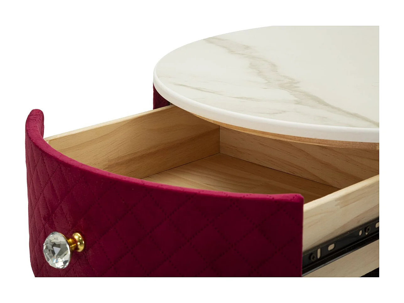 Nachtkastje VKH756, Rood, 52x52x70 cm, Kendra Home