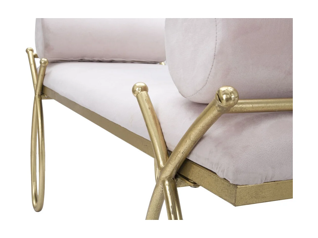 Bank VKH301, Rosa, 112,5x49x53 cm, Kendra Home