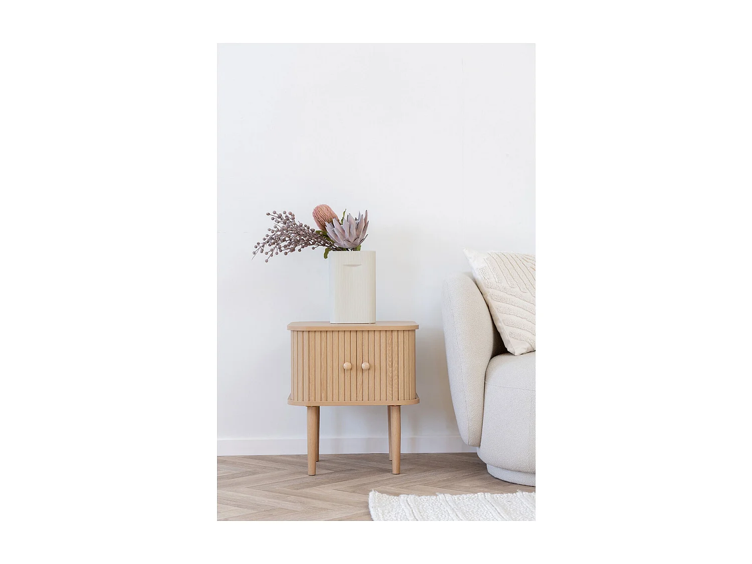 Nachttisch Nikko, Braun, 45x40x50,5 cm, Kendra Home