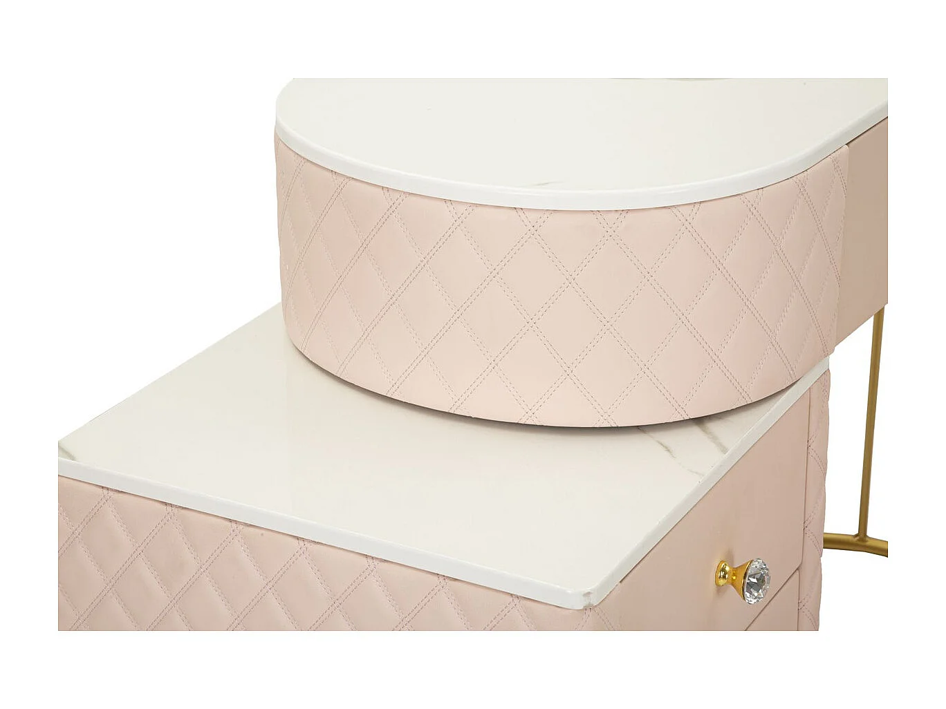 Consola de Maquilhagem VKH22, Cor-de-rosa, 120x40x75 cm, Kendra Home