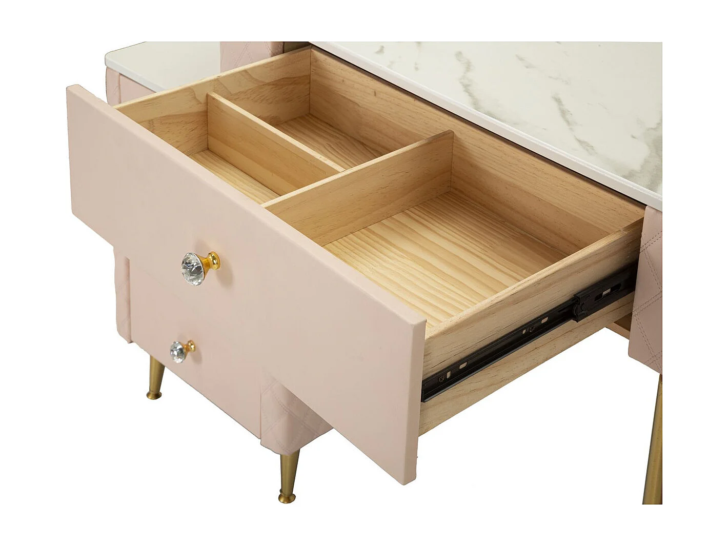 Consola de Maquilhagem VKH22, Cor-de-rosa, 120x40x75 cm, Kendra Home