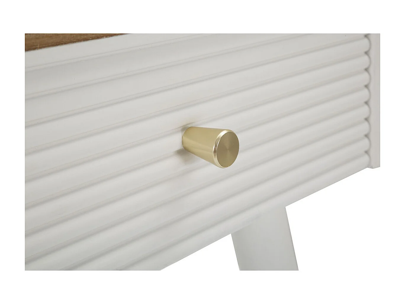 Table de Chevet VKH11, Blanc, 45x32x62 cm, Kendra Home