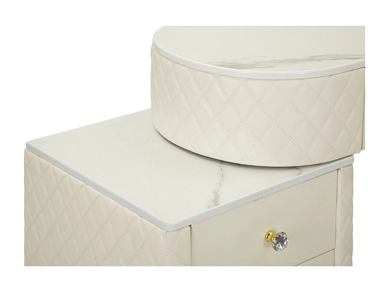 Consola de Maquillaje VKH21, Blanco, 120x40x75 cm, Kendra Home