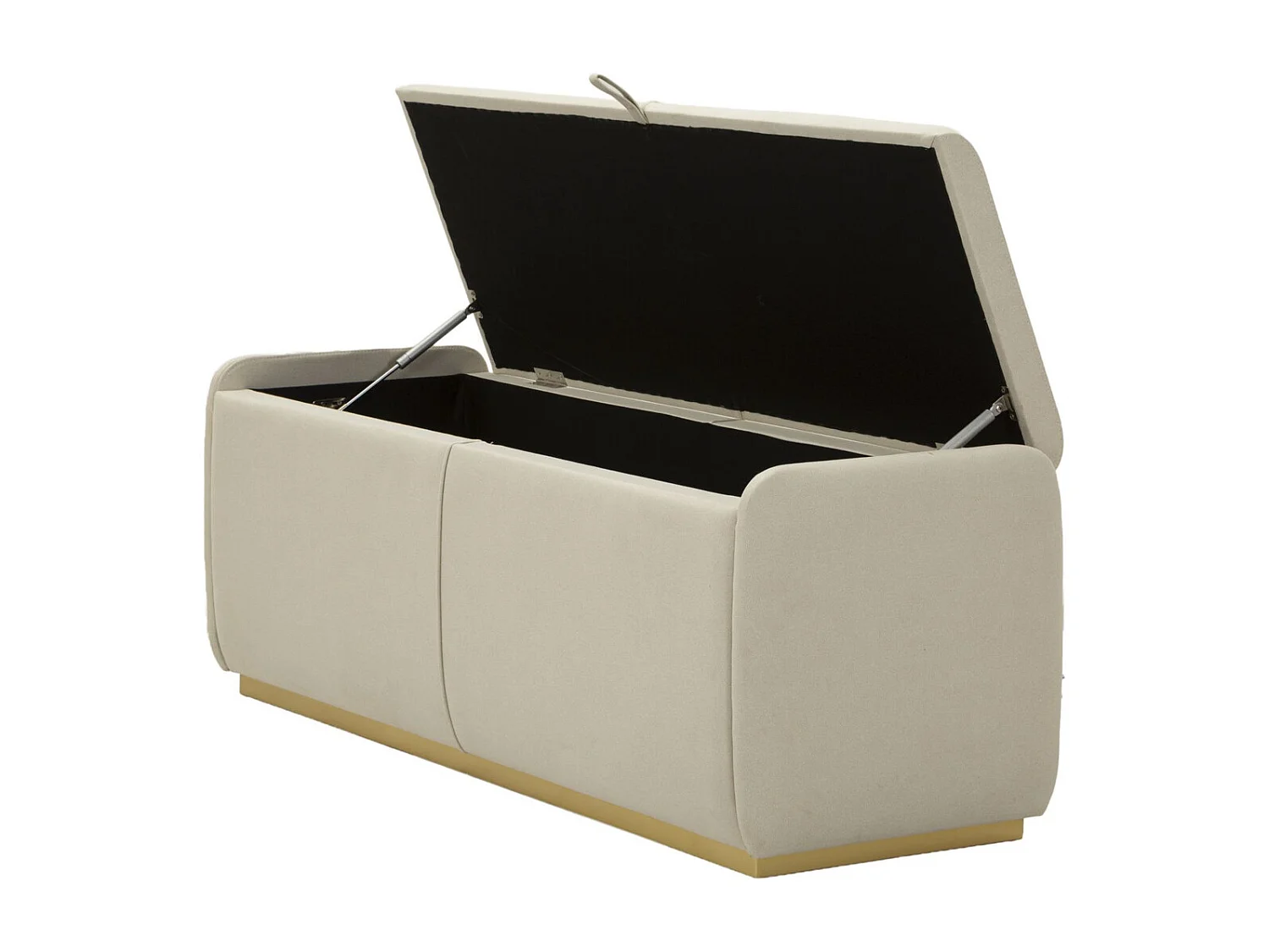 Bank met Opbergruimte VKH766, Beige, 130x45x45 cm, Kendra Home