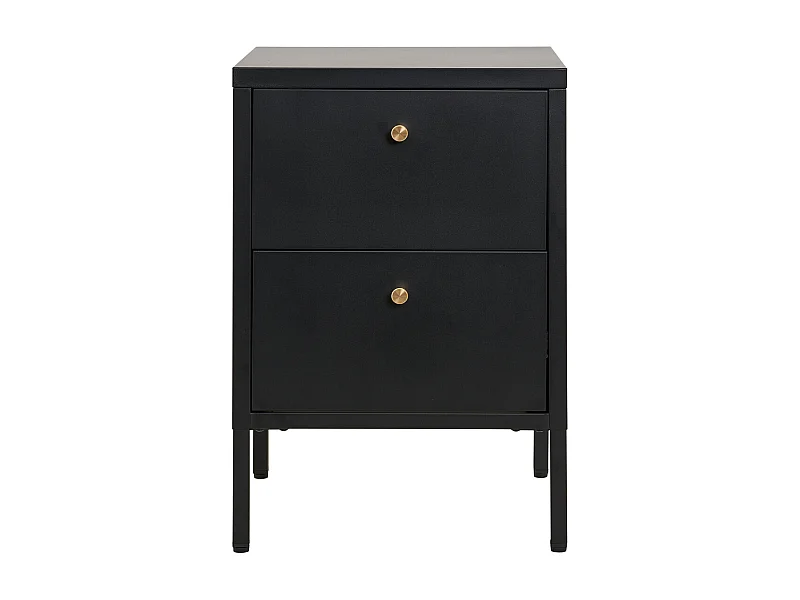 Table de Chevet Dalby, Noir, 40x40x60 cm, Kendra Home