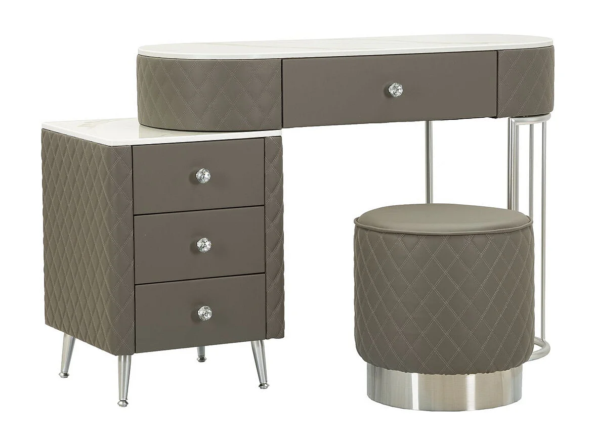 Consola de Maquillaje VKH23, Gris, 120x40x75 cm, Kendra Home