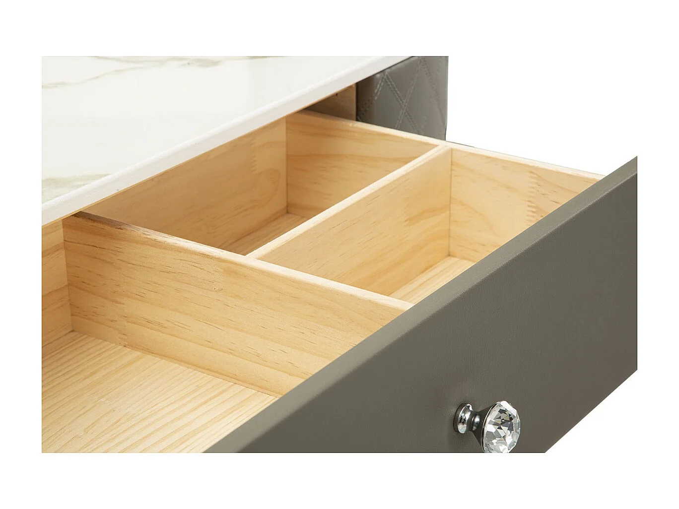 Consola de Maquillaje VKH23, Gris, 120x40x75 cm, Kendra Home