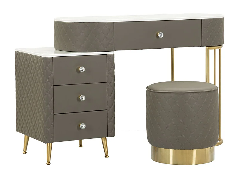 Consola de Maquillaje VKH20, Gris, 120x40x75 cm, Kendra Home