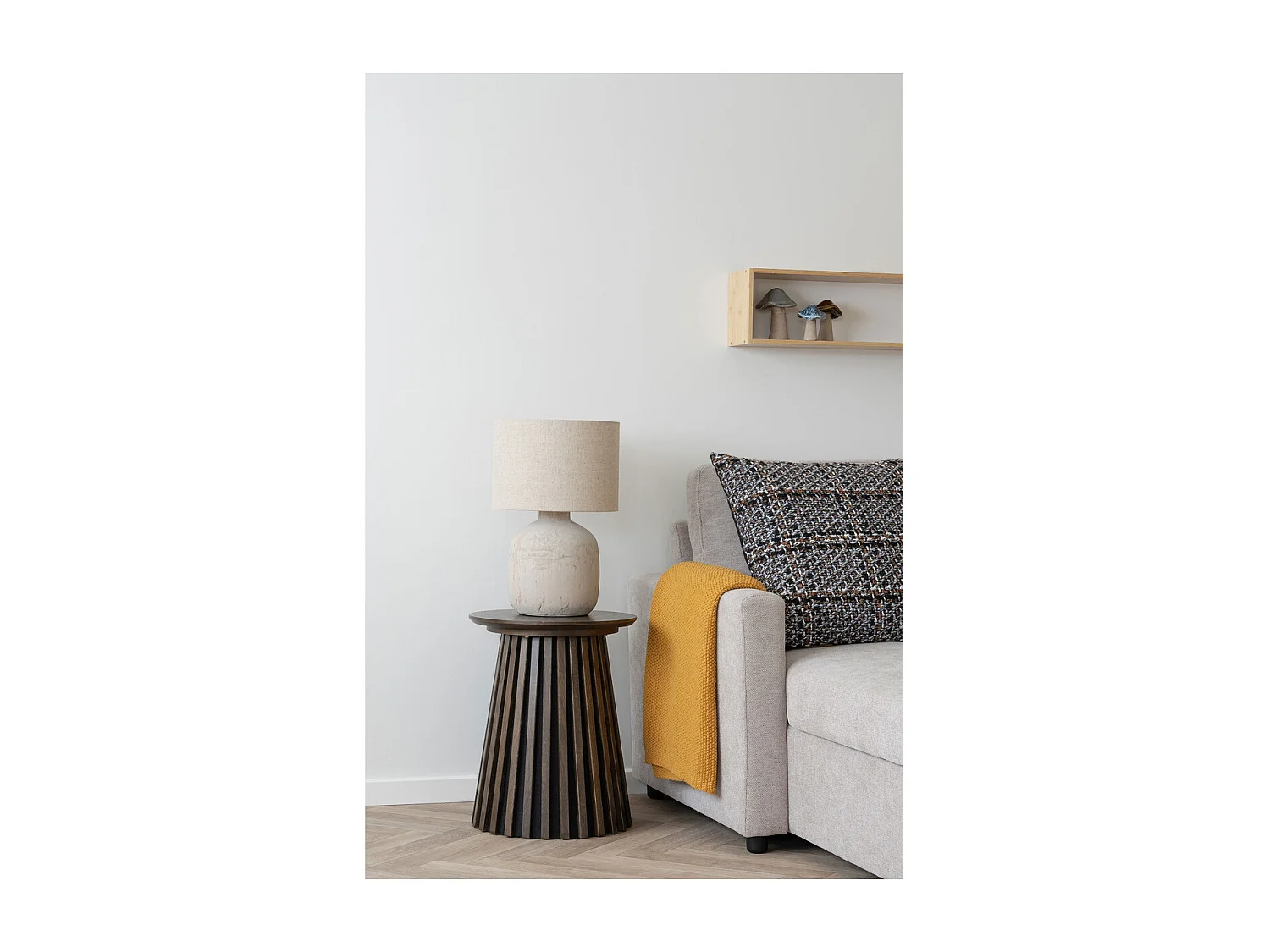 Table de Chevet Osaka 1, Marron, 40x40x50 cm, Kendra Home