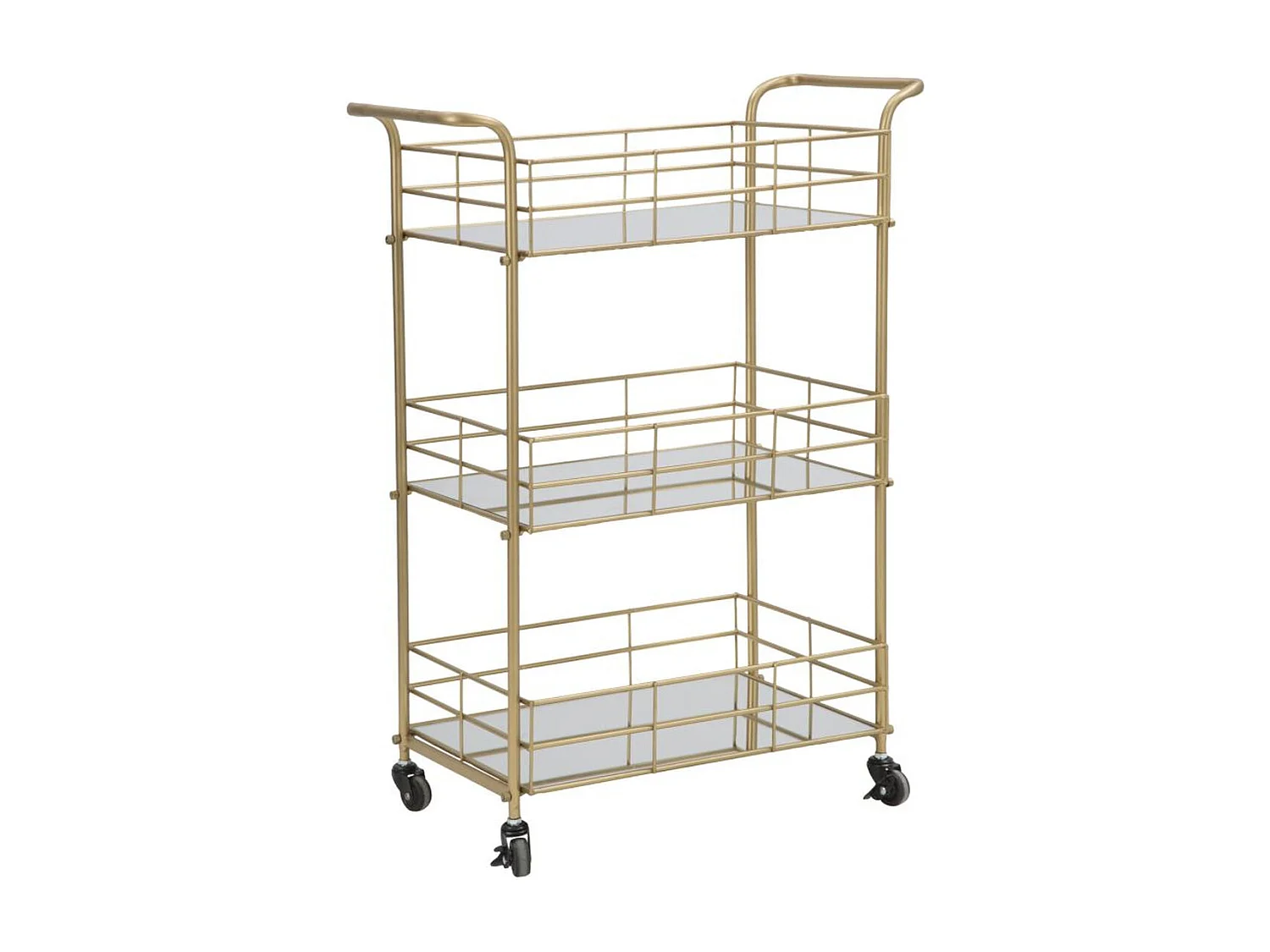Trolley VKH4, Gold, 60x30,5x80 cm, Kendra Home
