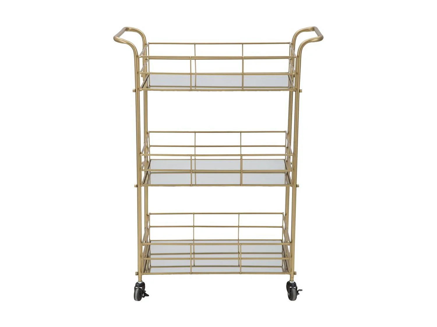 Trolley VKH4, Gold, 60x30,5x80 cm, Kendra Home