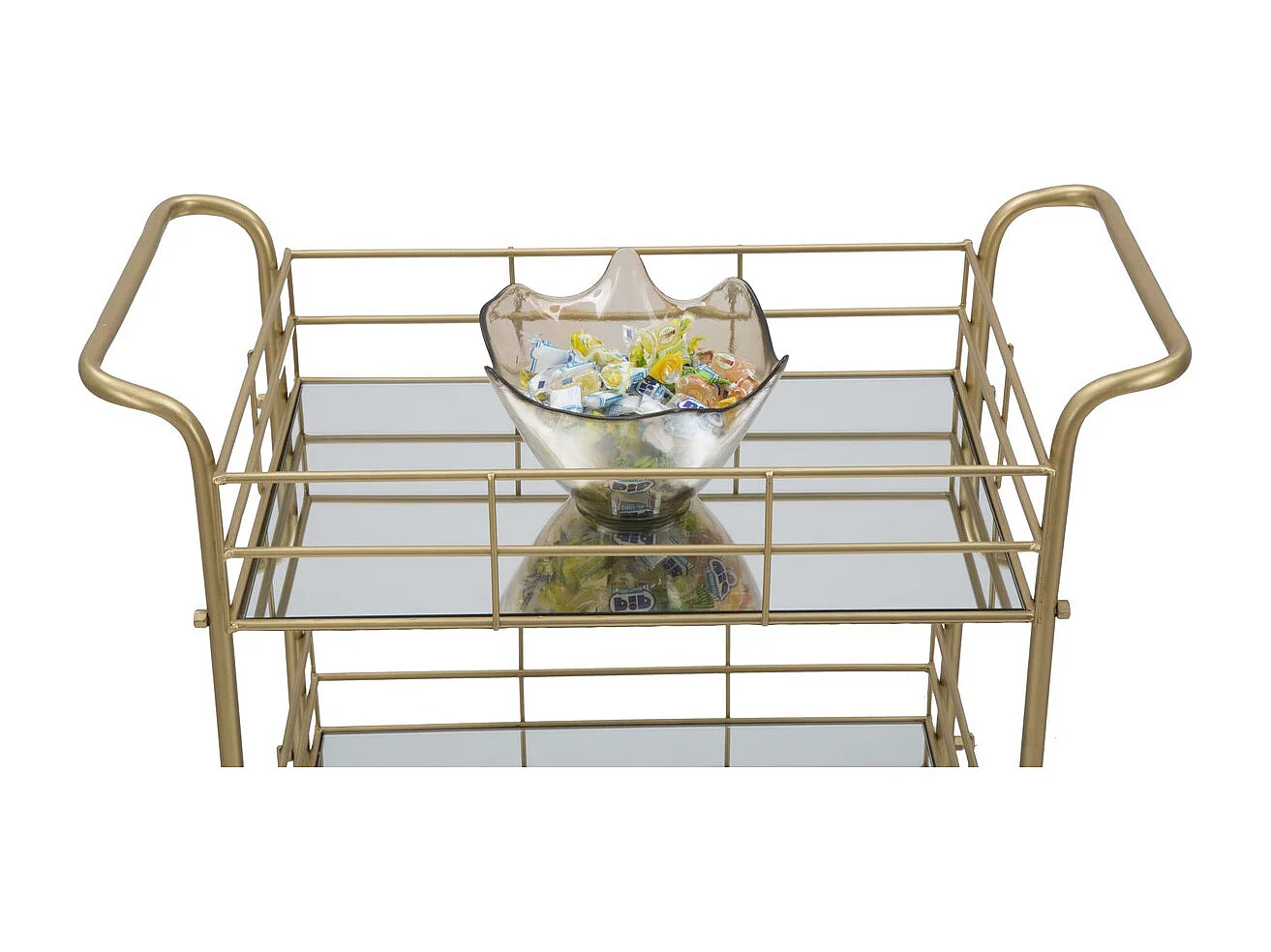 Trolley VKH4, Gold, 60x30,5x80 cm, Kendra Home