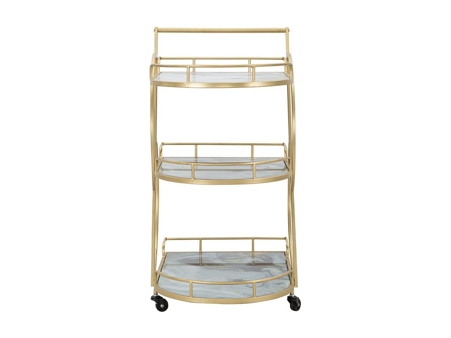 Trolley VKH2, Gold, 71x45,5x84,5 cm, Kendra Home
