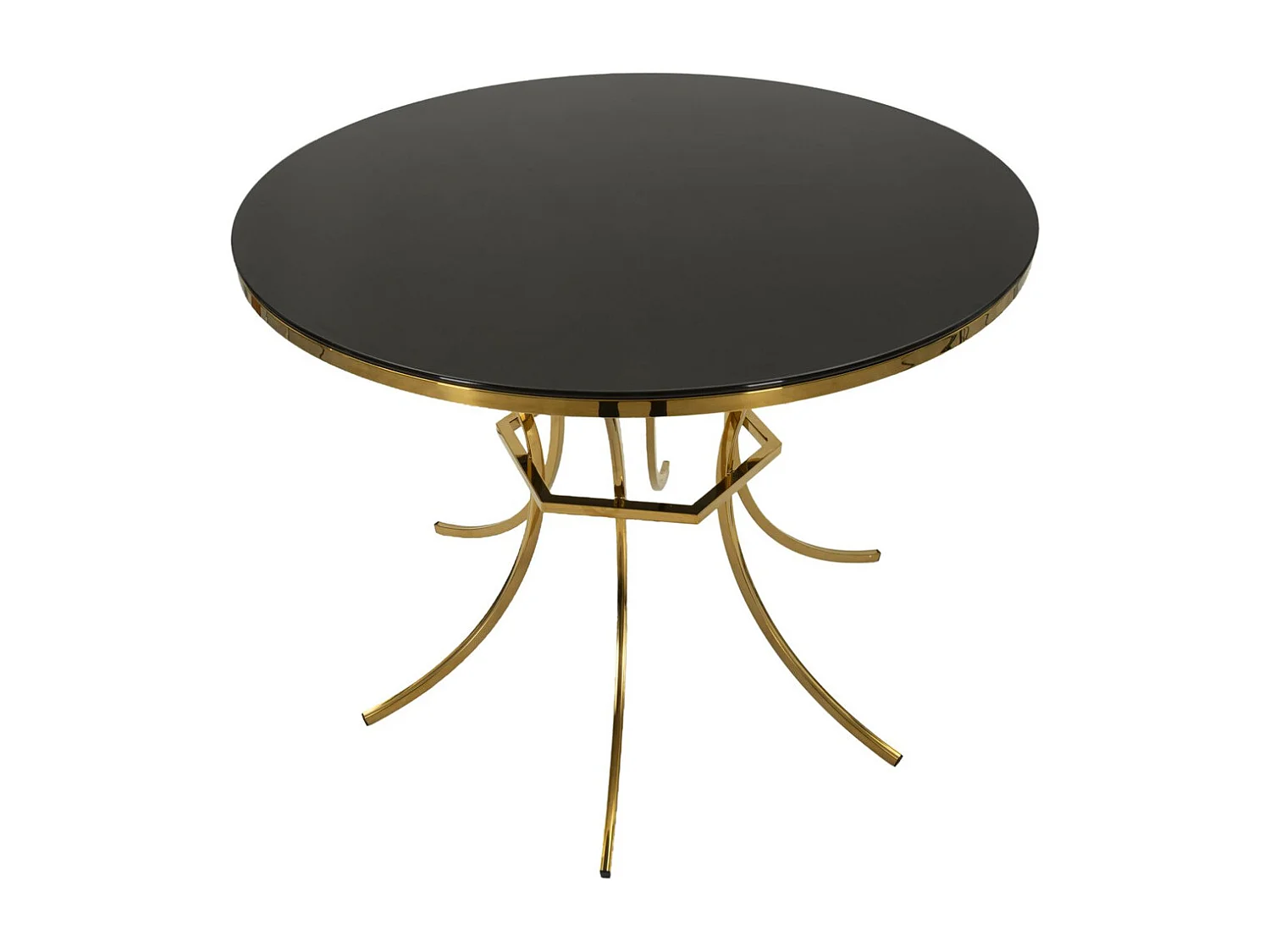 Mesa VKH877, Oro, 100x100x80 cm, Kendra Home