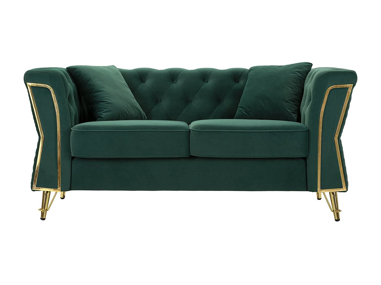 Sofa VKH39, Groen, 162x83x76 cm, Kendra Home
