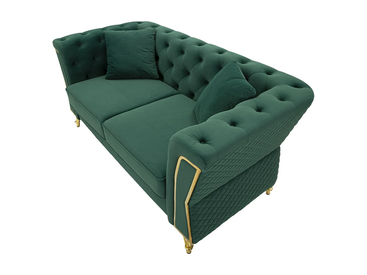 Sofa VKH39, Groen, 162x83x76 cm, Kendra Home