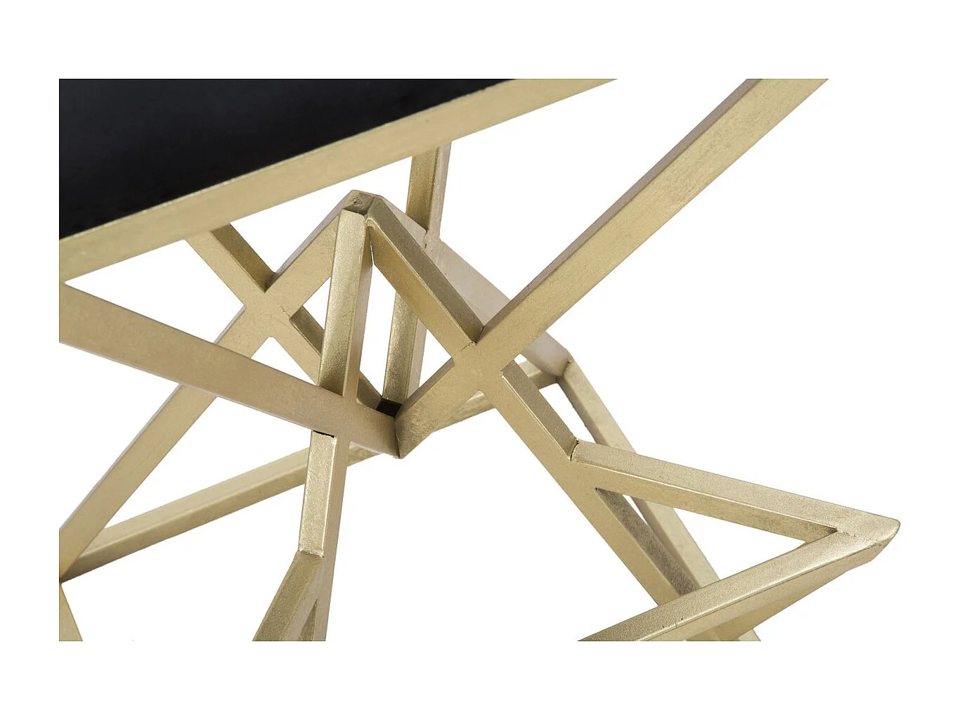 Tabouret Bas Triangles, Or, 40x40x75 cm, Kendra Home