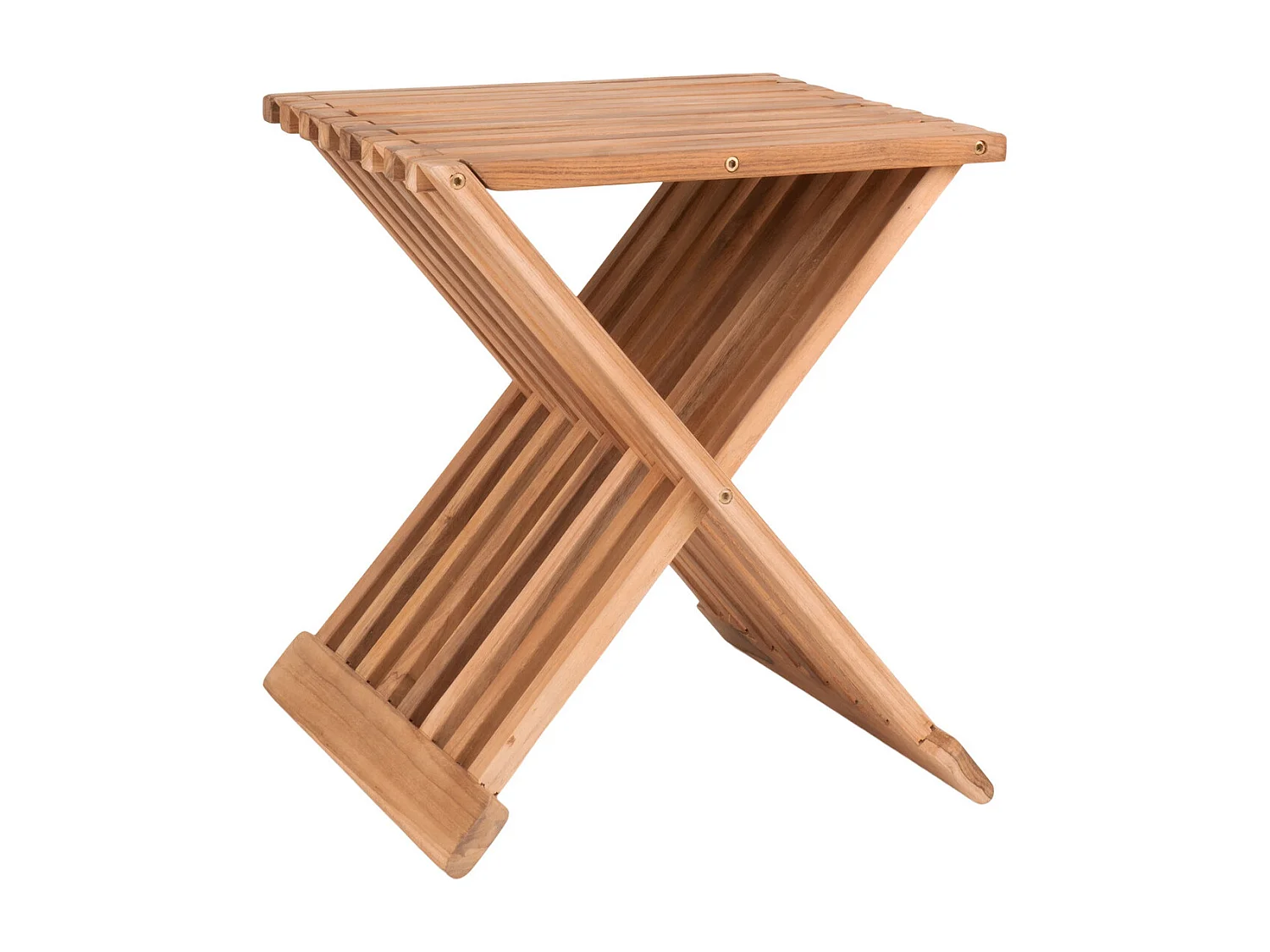 Tabouret Bas Erto, Marron, 35x40x45 cm, Kendra Home