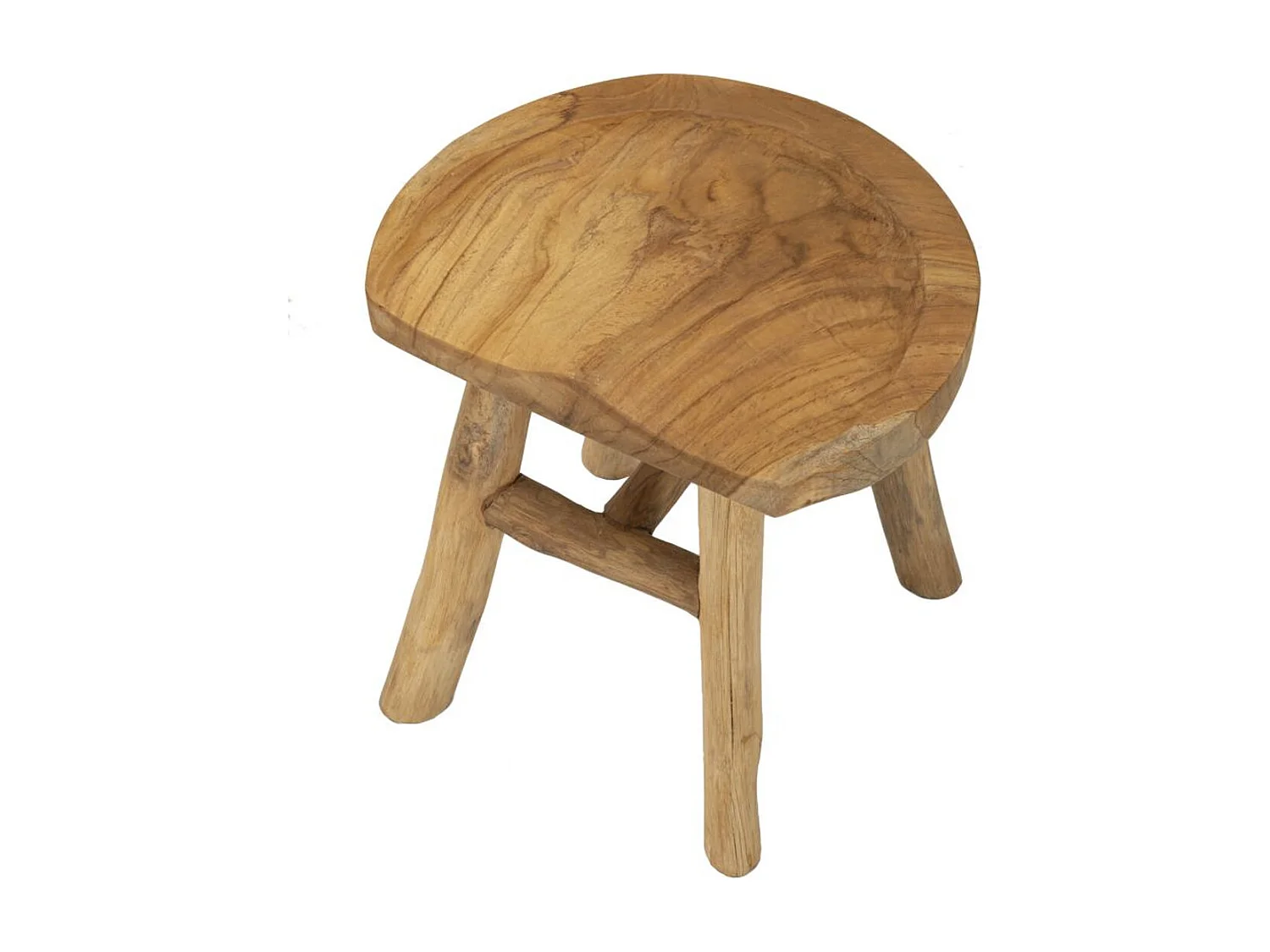 Niedriger Hocker Natura 13, Braun, 40x32x42 cm, Kendra Home