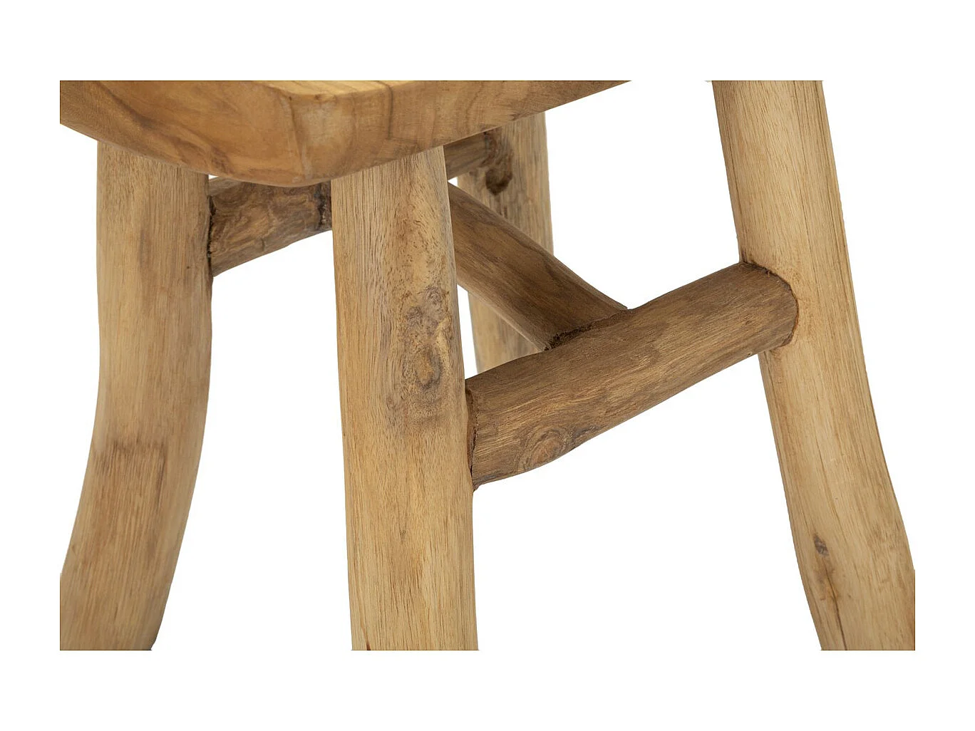 Niedriger Hocker Natura 13, Braun, 40x32x42 cm, Kendra Home