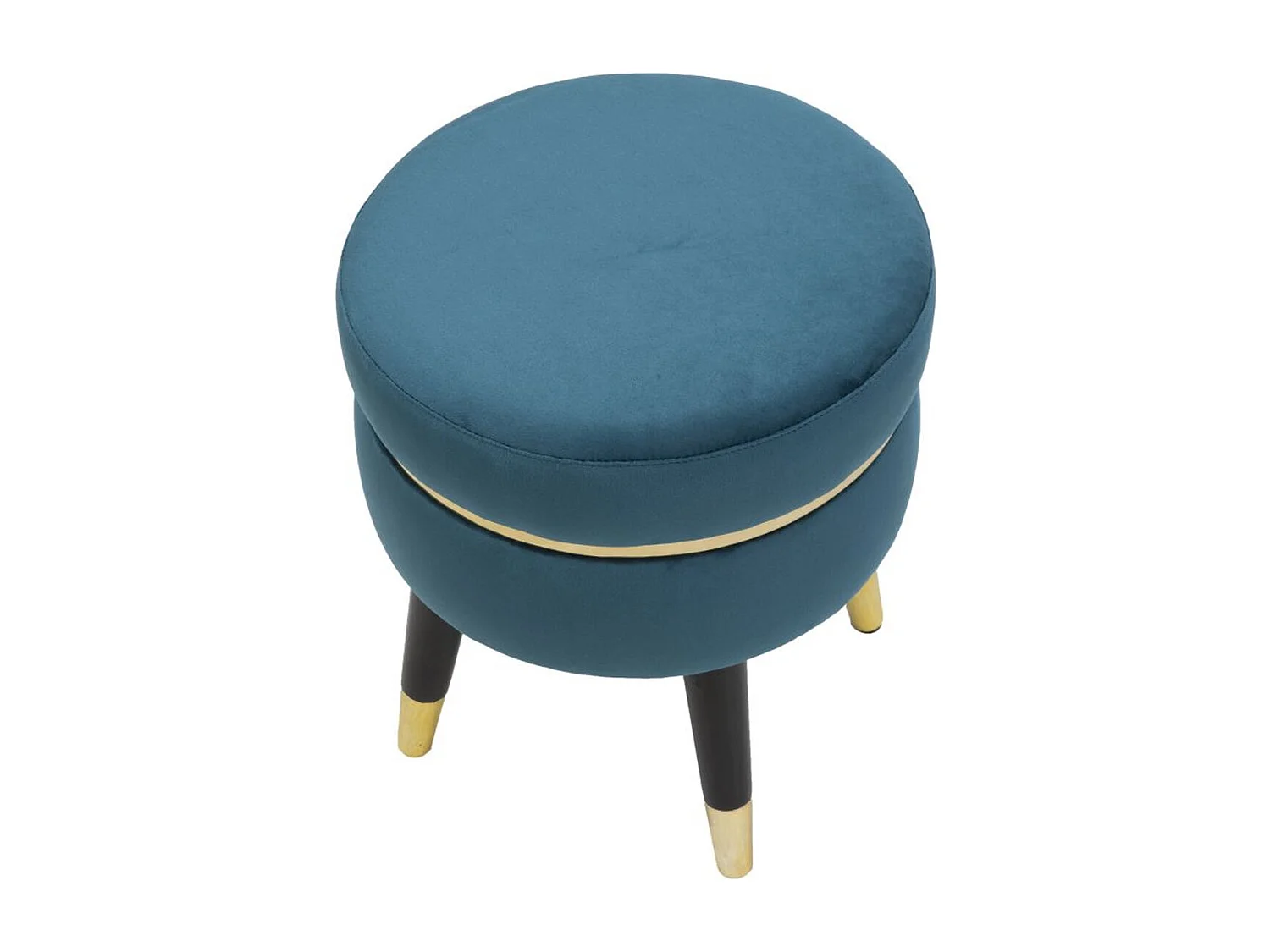 Tabouret Bas VKH459, Vert Canard, 35x35x40,5 cm, Kendra Home