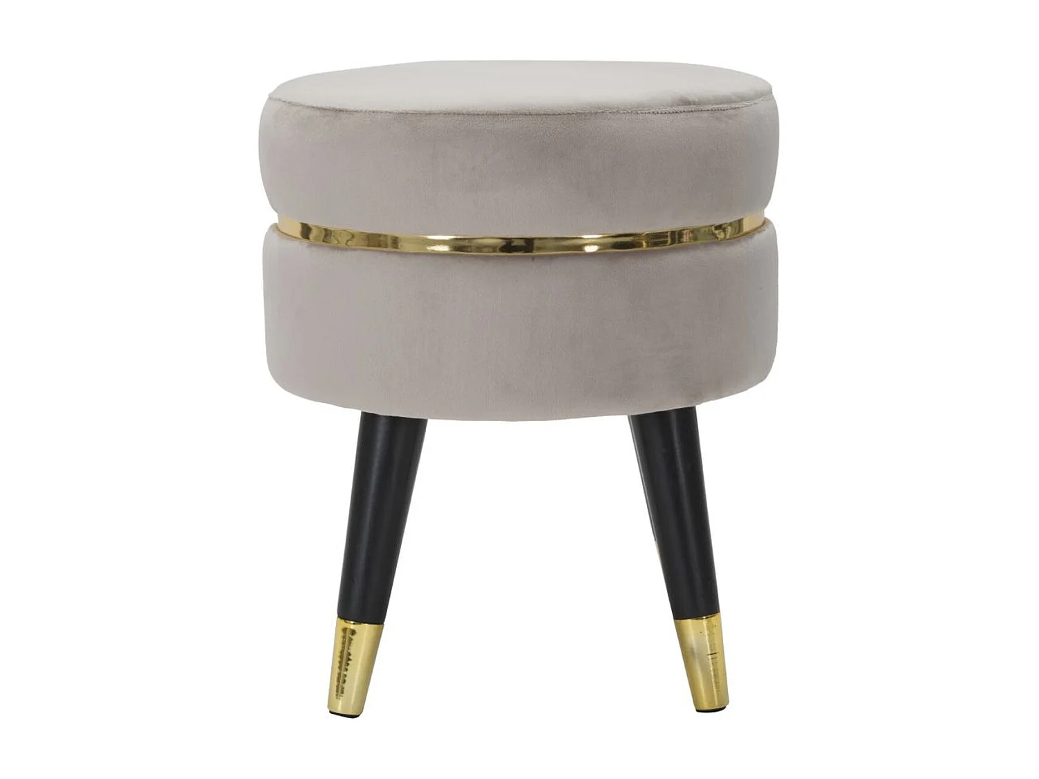 Tabouret Bas VKH456, Gris, 35x35x40,5 cm, Kendra Home