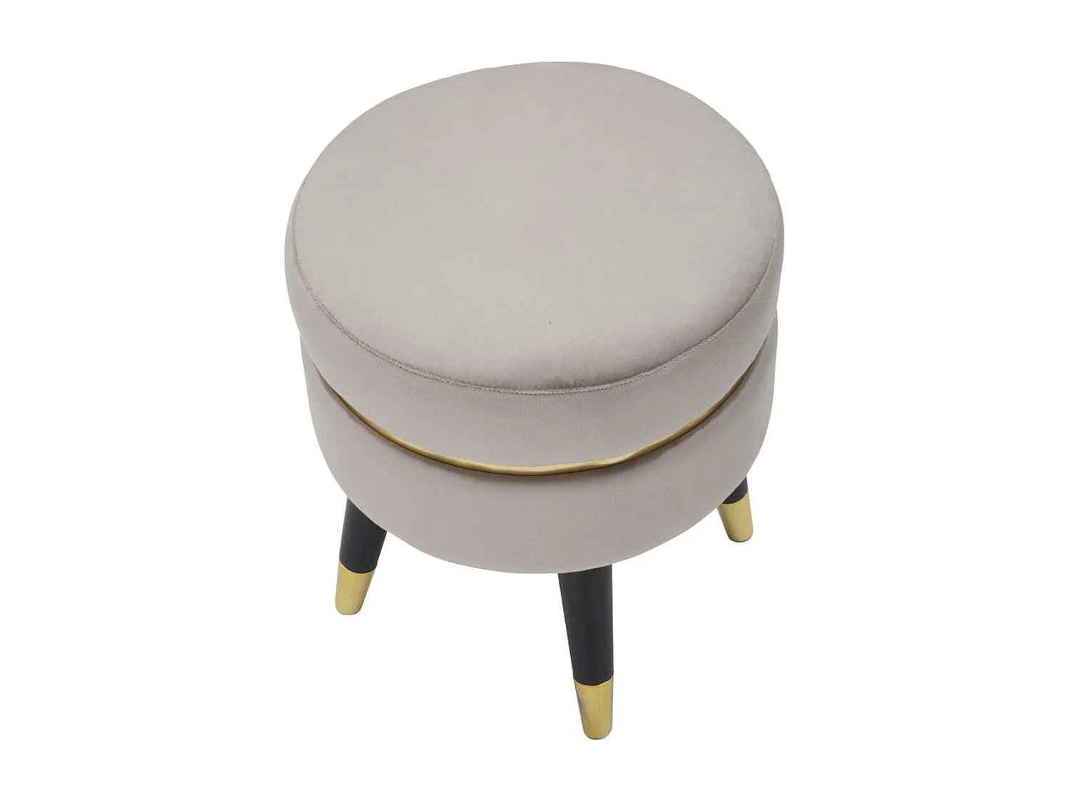 Tabouret Bas VKH456, Gris, 35x35x40,5 cm, Kendra Home