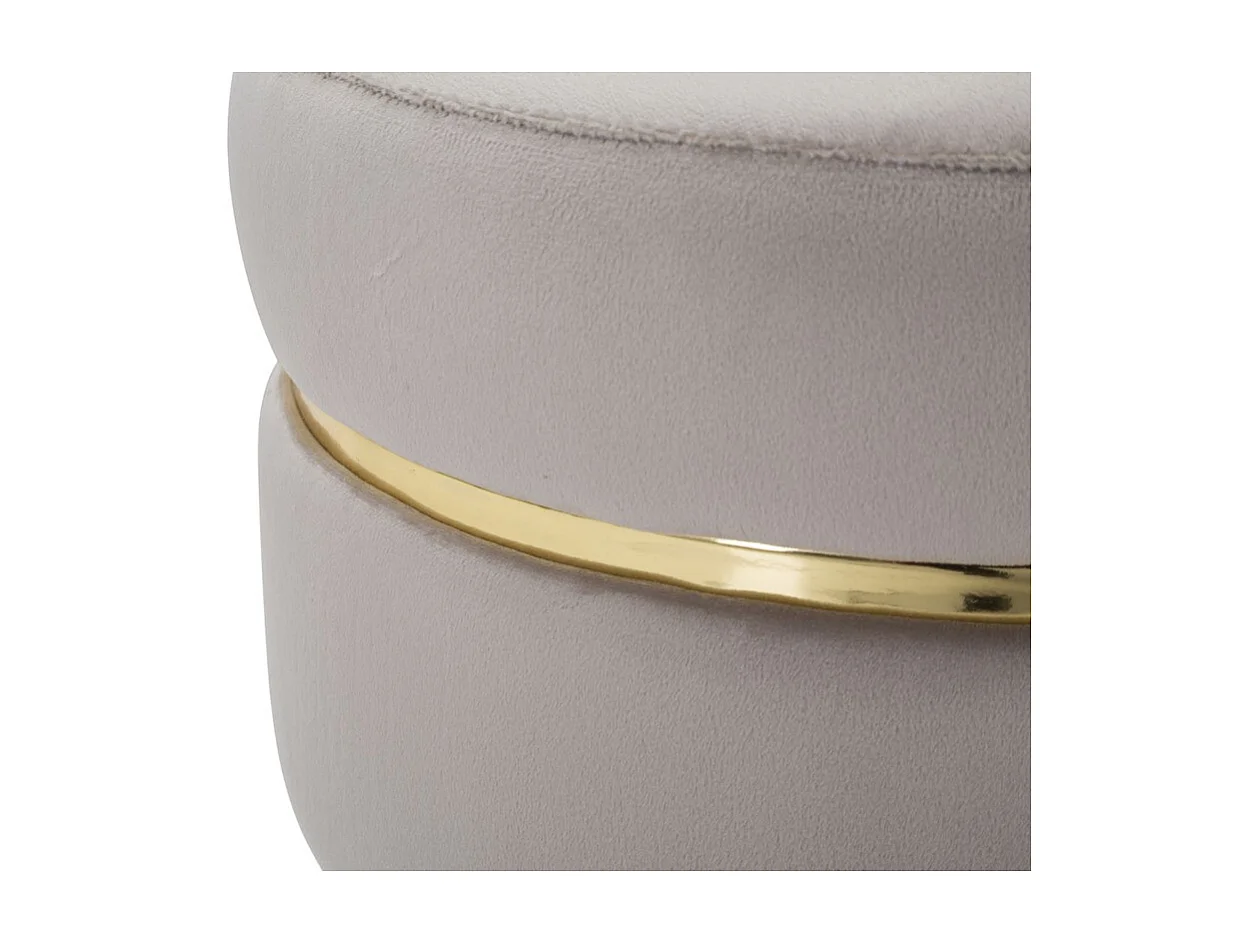 Tabouret Bas VKH456, Gris, 35x35x40,5 cm, Kendra Home