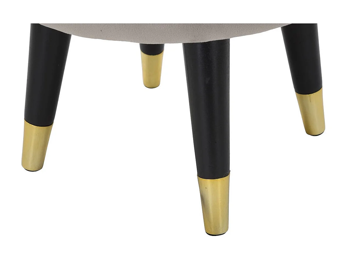 Tabouret Bas VKH456, Gris, 35x35x40,5 cm, Kendra Home