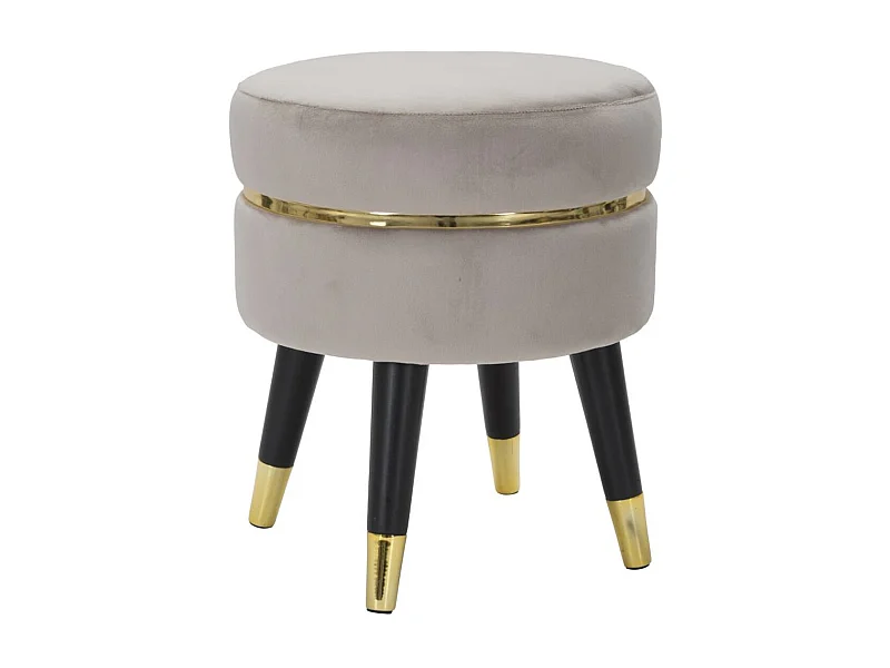 Tabouret Bas VKH456, Gris, 35x35x40,5 cm, Kendra Home