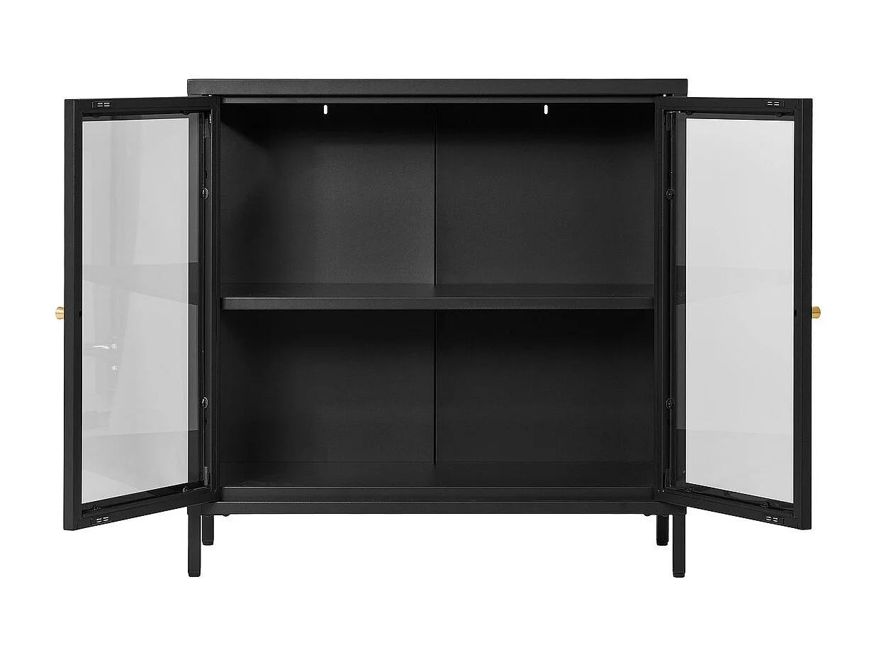 Gablota Dalby, Czarny, 35x80x80 cm, Kendra Home