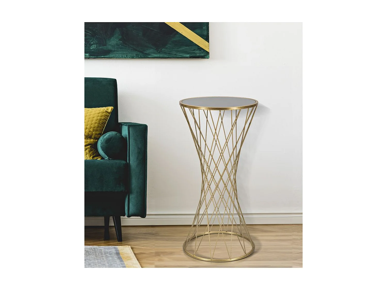 Mesa VKH589, Oro, 40x40x80 cm, Kendra Home