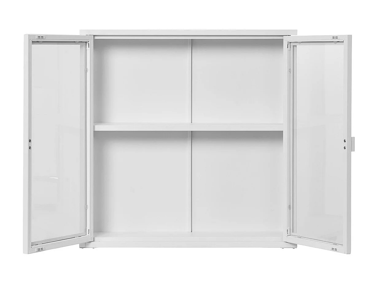 Vitrina Suspendida Brisbane, Blanco, 18x80x80 cm, Kendra Home