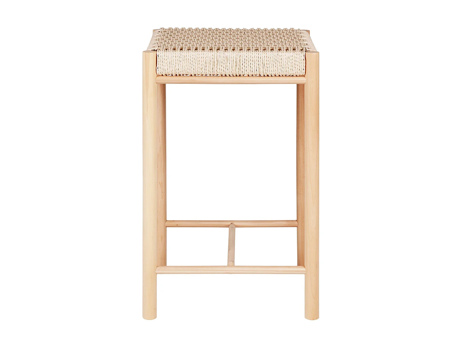 Tabouret Bas Abano, Marron, 42x42x66,5 cm, Kendra Home