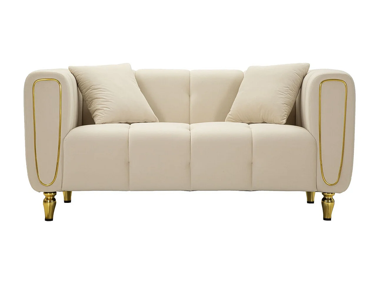 Sofa VKH40, Beige, 81x155x71 cm, Kendra Home