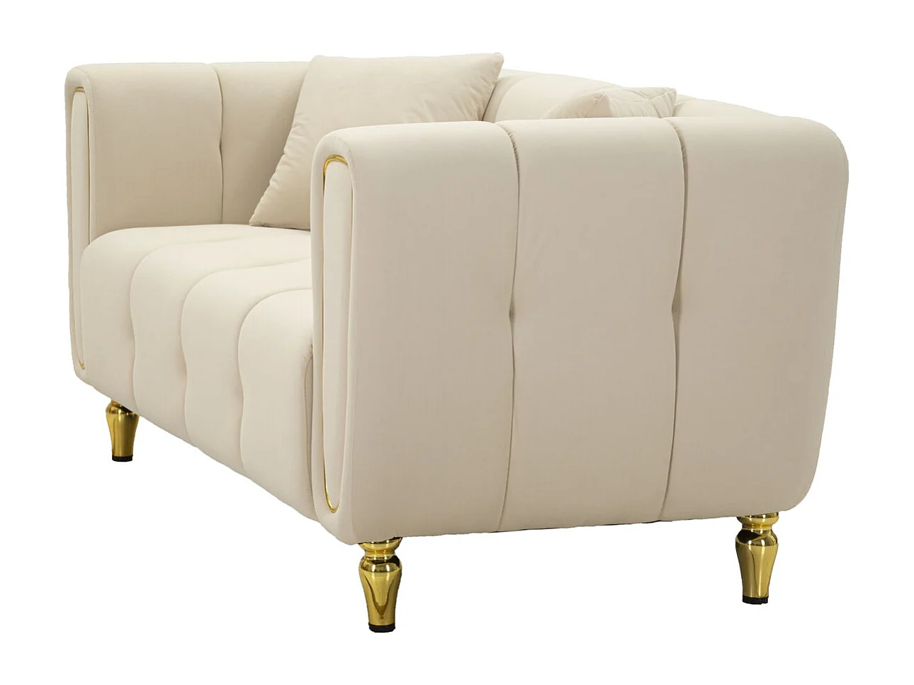 Sofa VKH40, Beige, 81x155x71 cm, Kendra Home