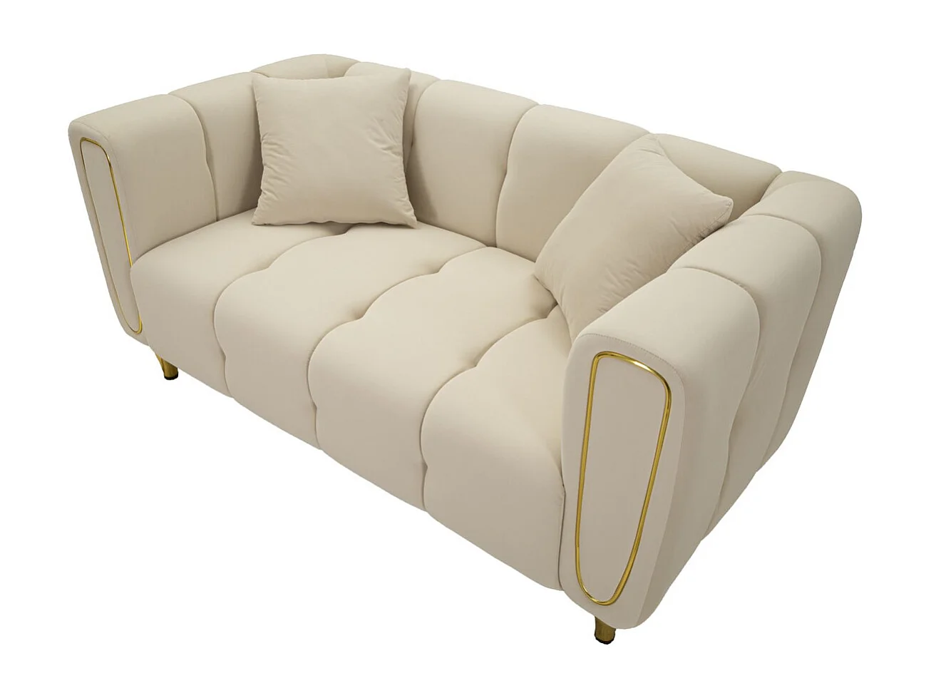 Sofa VKH40, Beige, 81x155x71 cm, Kendra Home