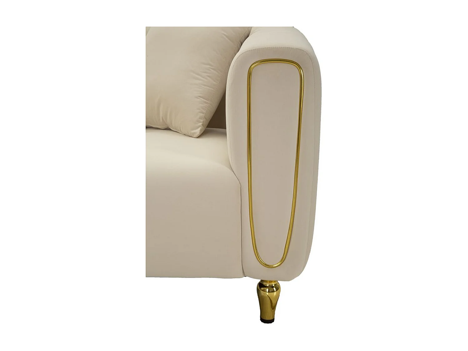 Sofa VKH40, Beige, 81x155x71 cm, Kendra Home