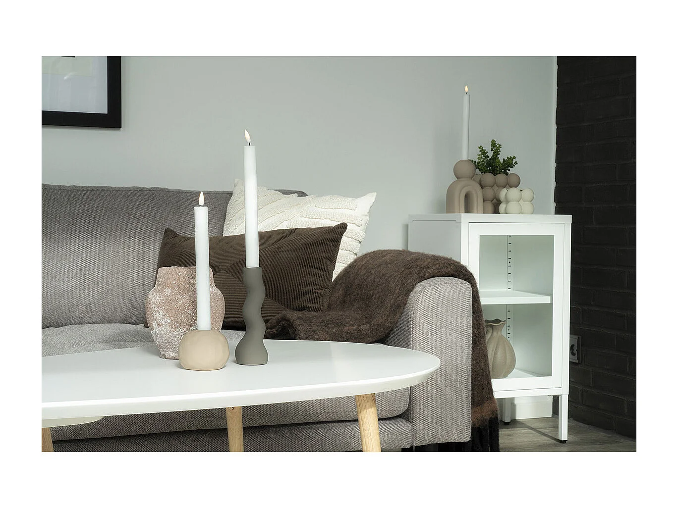 Vitrina Dalby, Blanco, 35x38x70 cm, Kendra Home