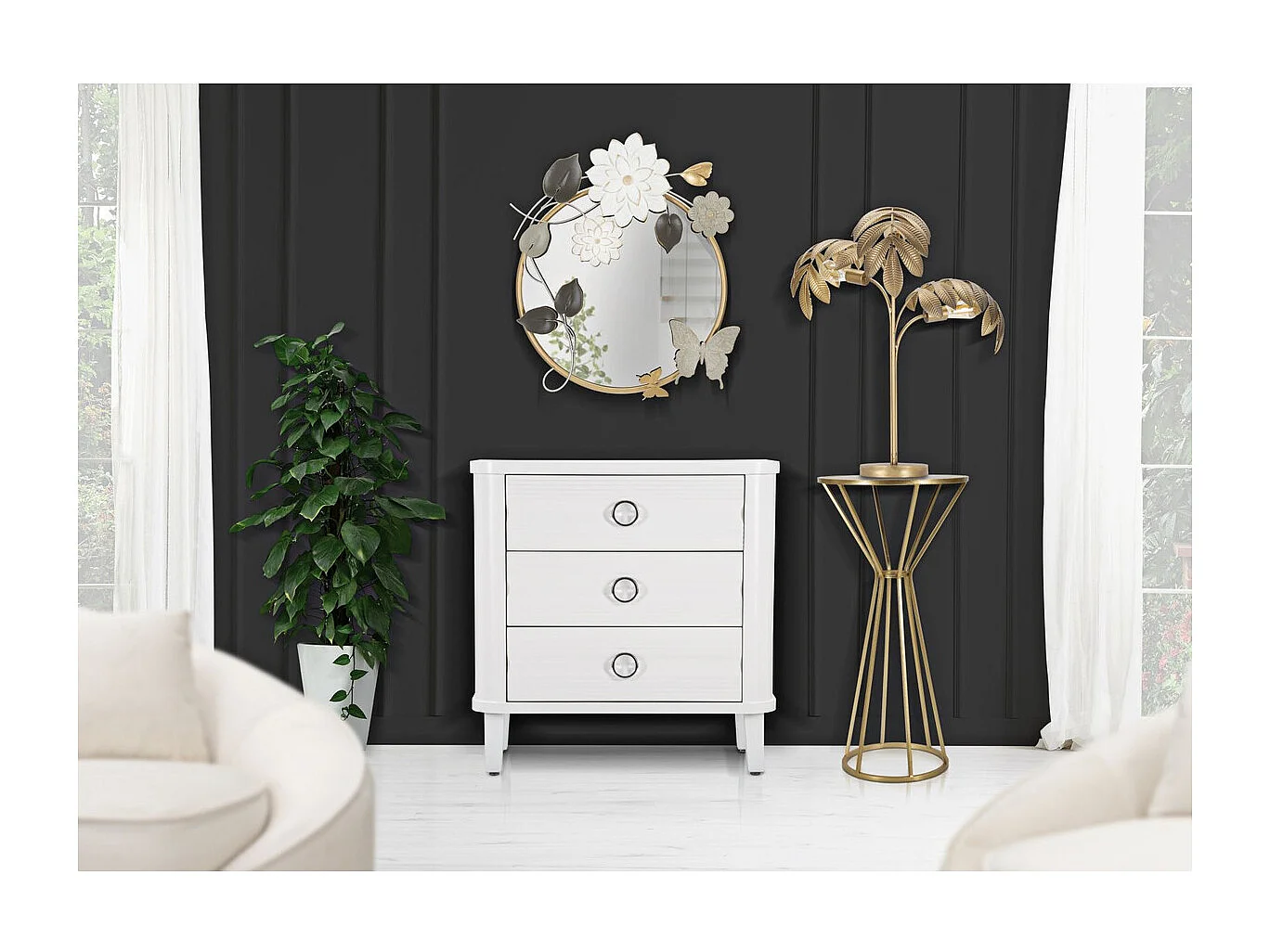 Cómoda VKH7, Branco, 81x40x84 cm, Kendra Home