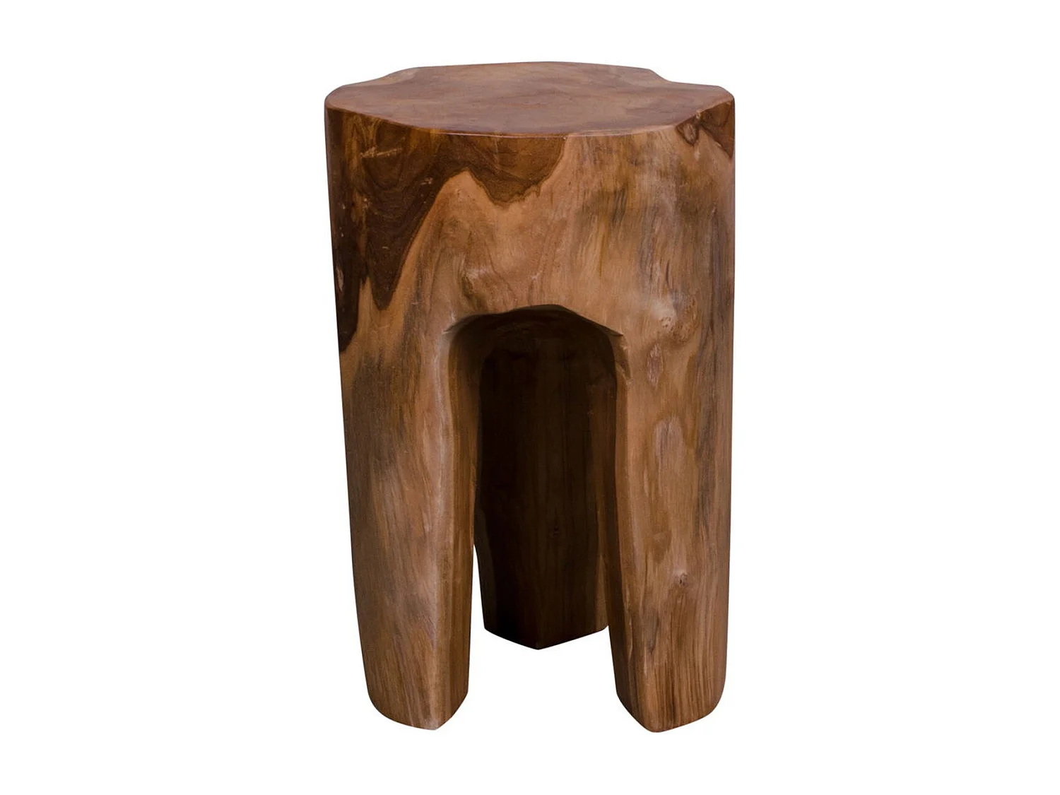 Tabouret Bas Rose, Marron, 26x26x40 cm, Kendra Home