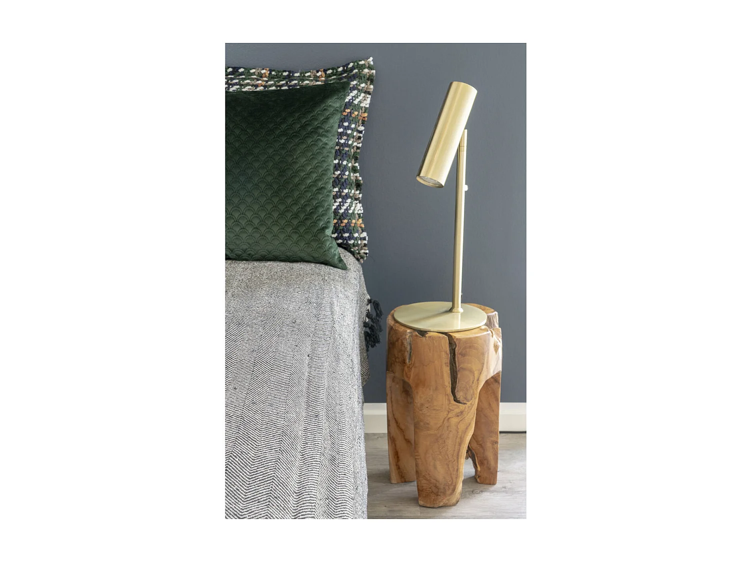 Tabouret Bas Rose, Marron, 26x26x40 cm, Kendra Home