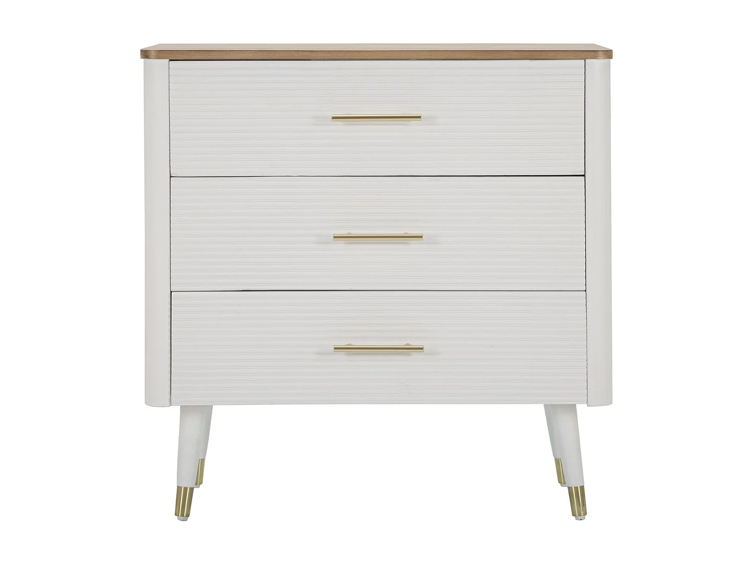 Ladekast VKH8, Wit, 78x37x80 cm, Kendra Home