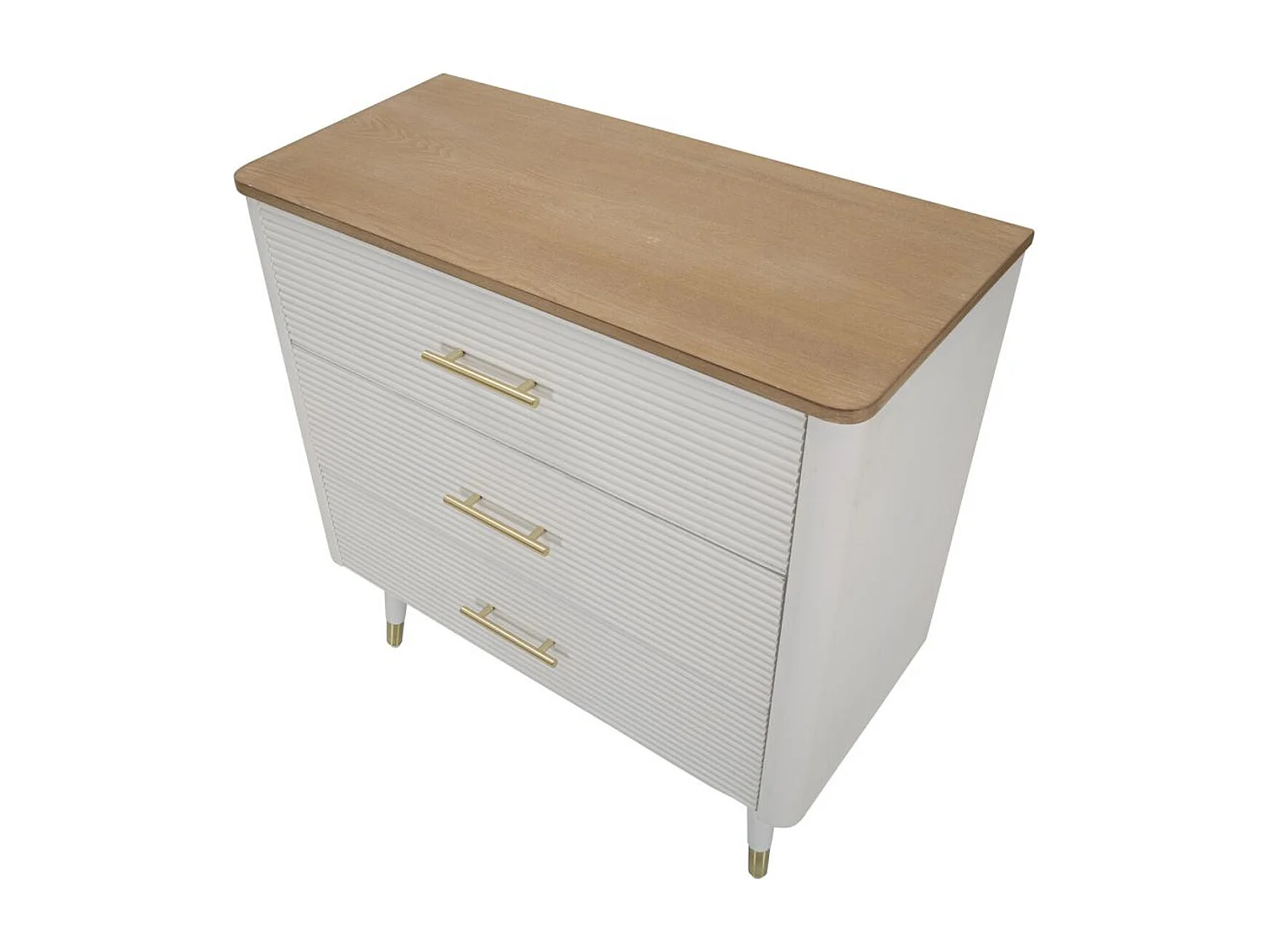 Ladekast VKH8, Wit, 78x37x80 cm, Kendra Home