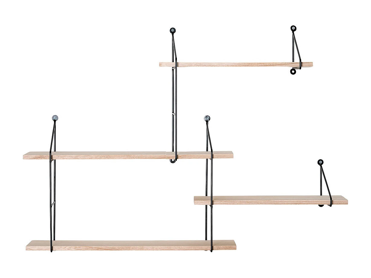 Regal Harlem, Braun, 17,5x99x62 cm, Kendra Home